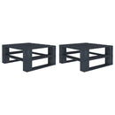 7 Piece Garden Pallet Lounge Set Wood Grey