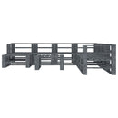 9 Piece Garden Pallet Lounge Set Wood Grey
