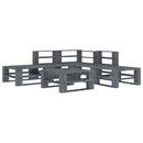 6 Piece Garden Pallet Lounge Set Wood Grey