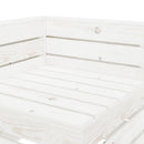 7 Piece Garden Lounge Set Pallets Wood White