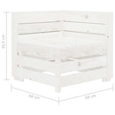 Garden 4-Seater Pallet Sofa Wood White