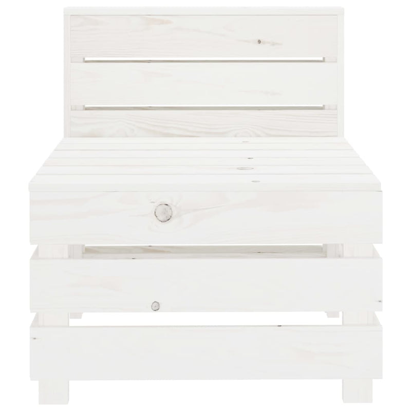 Garden 3-Seater Pallet Sofa Wood White