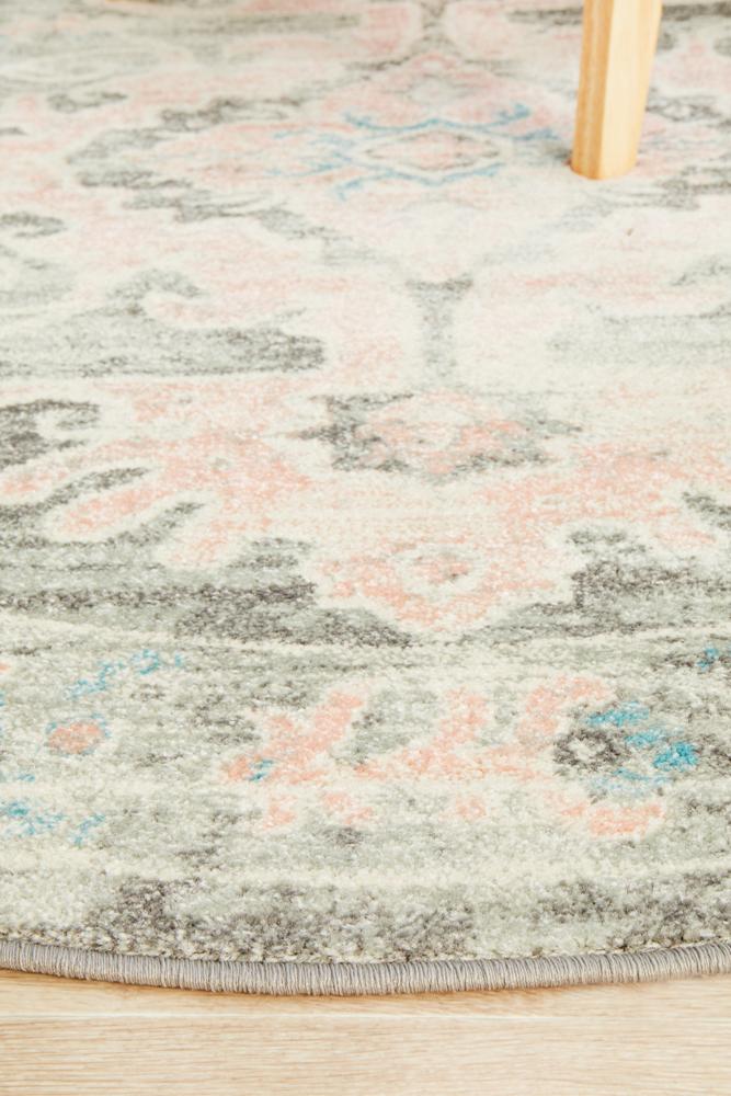 Boulevard Round Rug - Grey.