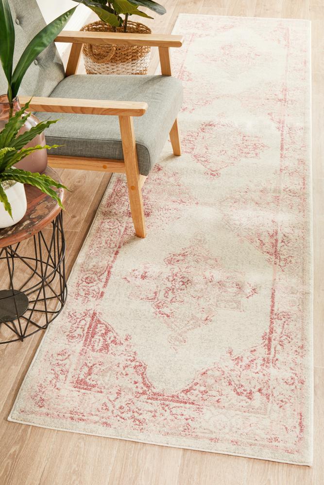 Boulevard Runner Rug - Rose