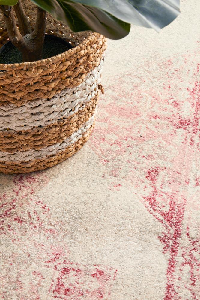 Boulevard Runner Rug - Rose.