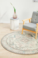 Boulevard Round Rug - Silver.