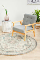 Boulevard Round Rug - Silver.