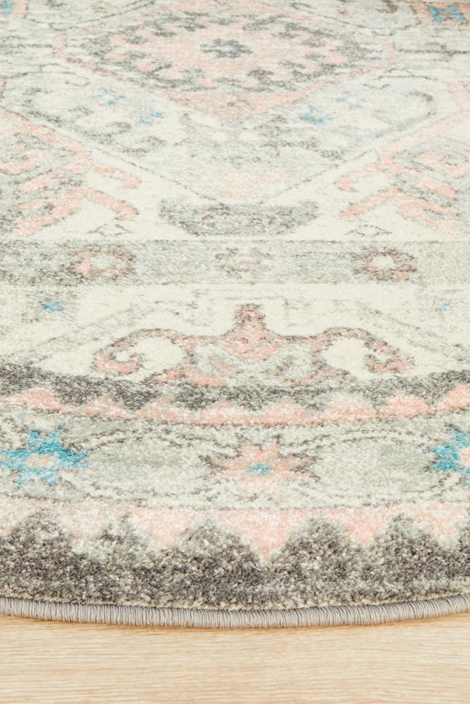 Boulevard Round Rug - Silver.