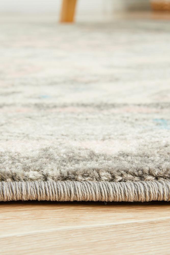 Boulevard Round Rug - Silver.