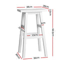 Beech Bar Stools (Set of 2) - White