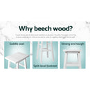 Beech Bar Stools (Set of 2) - White