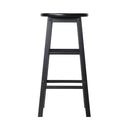 Beech Wood Bar Stools (Set of 2) - Black