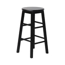 Beech Wood Bar Stools (Set of 2) - Black