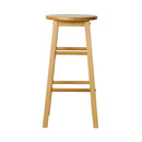 Beech Wood Bar Stools (Set of 2) - Natural