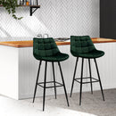 Korova Velvet Barstools (Set of 2) - Green