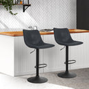 Rapolo PU Barstools (Set of 2) - Black