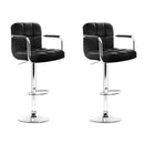 Allegra PU Barstools (Set of 2) - Black