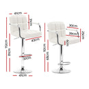 Allegra PU Barstools (Set of 2) - White