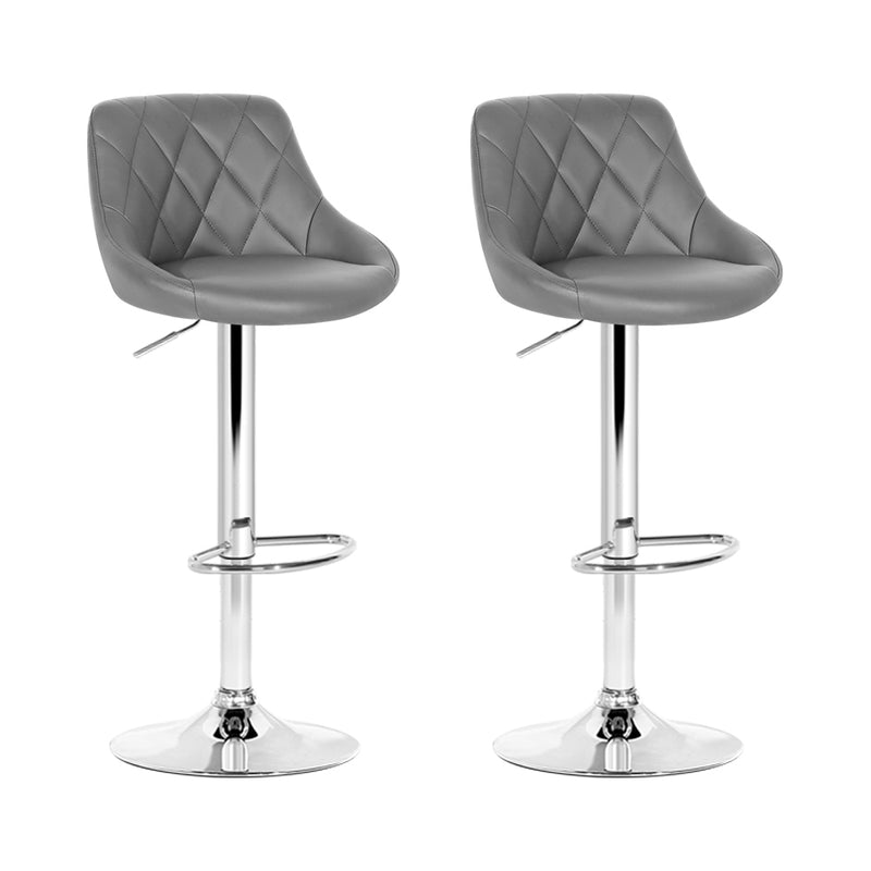 Edmund PU Barstools (Set of 2) - Grey