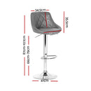 Edmund PU Barstools (Set of 2) - Grey