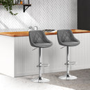 Edmund PU Barstools (Set of 2) - Grey