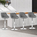 Edmund PU Barstools (Set of 4) - Grey