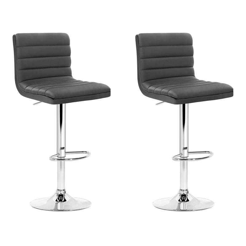 Jenna PU Barstools (Set of 2) - Grey