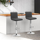 Jenna PU Barstools (Set of 2) - Grey