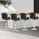 Atticus PU Barstools (Set of 4) - Black