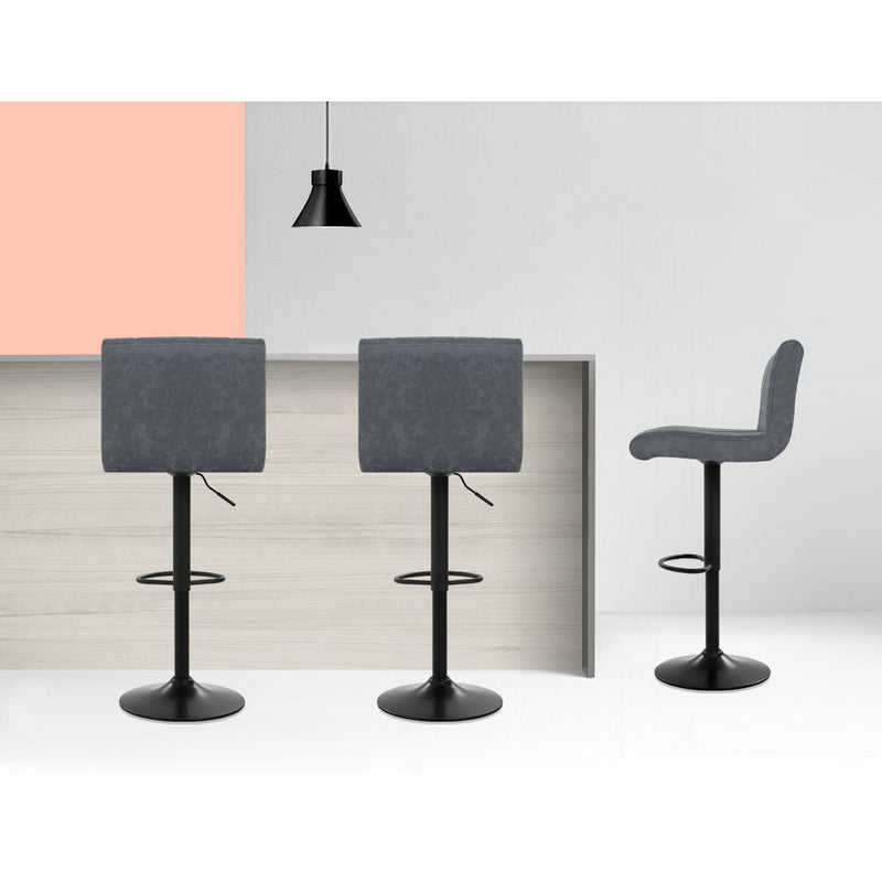 Aldo PU Barstools (Set of 2) - Grey