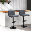 Aldo PU Barstools (Set of 2) - Grey