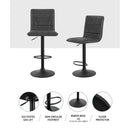 Louie PU Barstools (Set of 2) - Grey