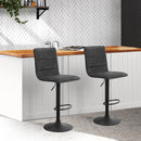 Louie PU Barstools (Set of 2) - Grey