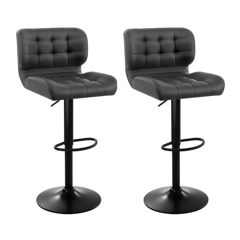 Erika PU Barstools (Set of 2) - Grey.
