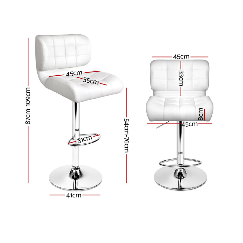 Erika PU Barstools (Set of 2) - White