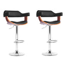 Larsen PU Barstools (Set of 2) - Black