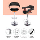 Larsen PU Barstools (Set of 2) - Black