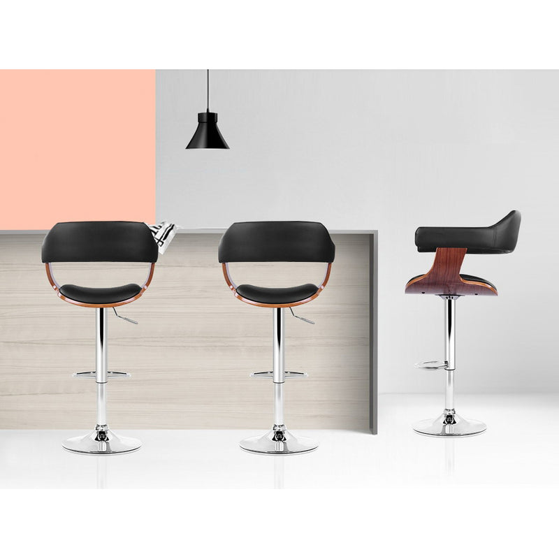 Larsen PU Barstools (Set of 2) - Black