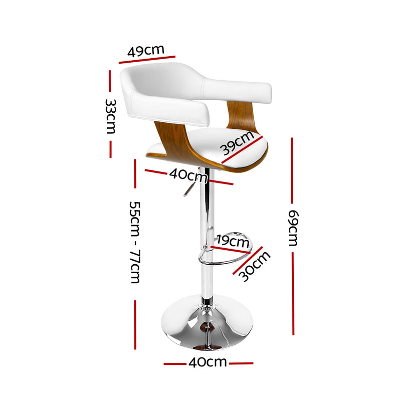 Larsen PU Barstool - White