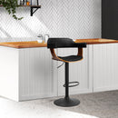 Larsen PU Barstool - Walnut Black