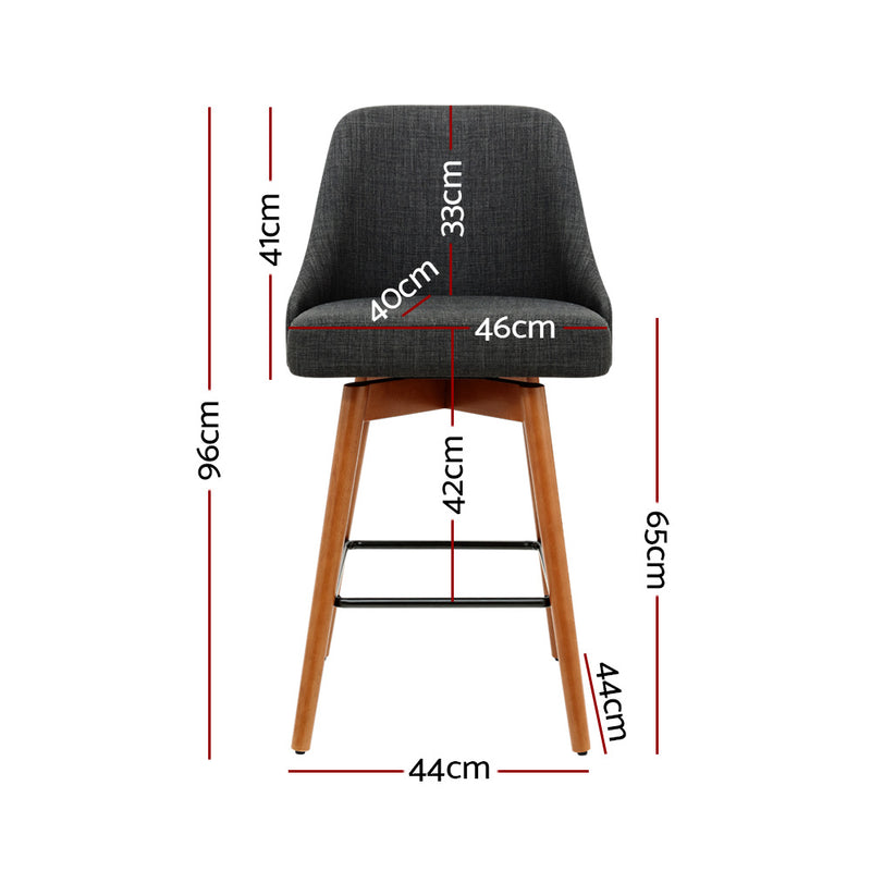 Patrick Barstools (Set of 2) - Charcoal