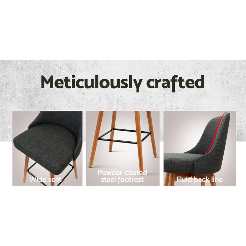 Patrick Barstools (Set of 2) - Charcoal