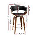 Elliot PU Barstool - Black