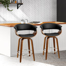 Elliot PU Barstools (Set of 2) - Black