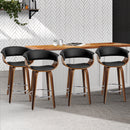 Elliot PU Barstools (Set of 4) - Black