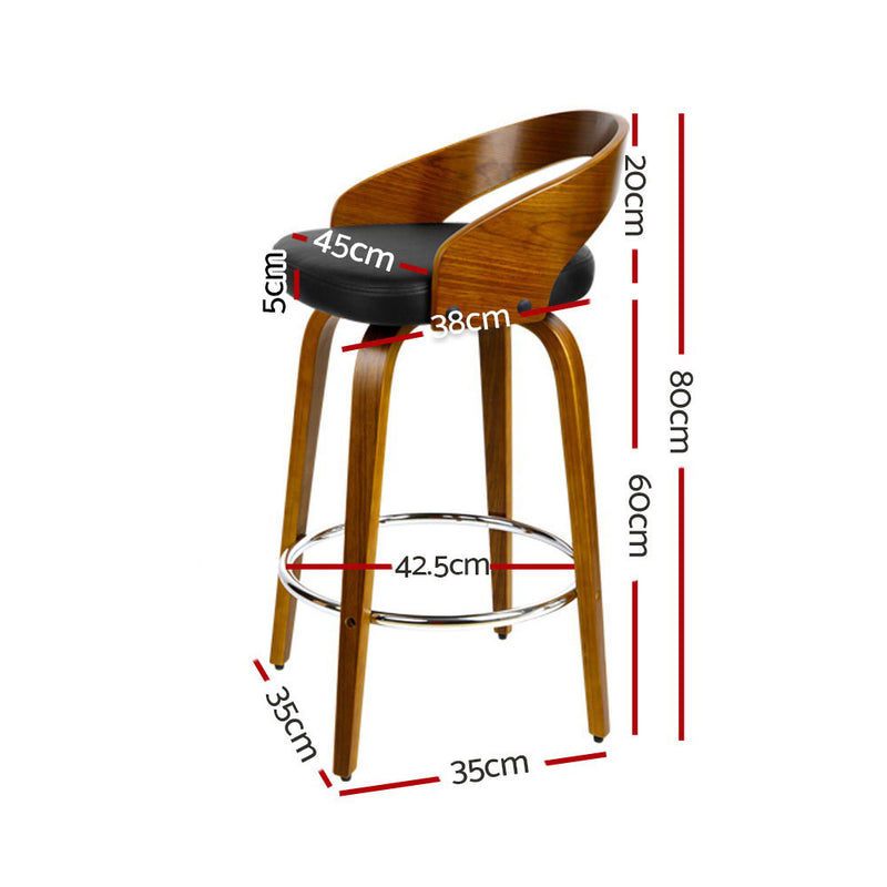 Sinatra Barstools (Set of 4) - Walnut