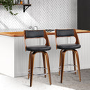 Porsha PU Barstools (Set of 2) - Black