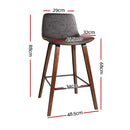 Laurent PU Barstools (Set of 2) - Brown