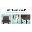 Laurent PU Barstools (Set of 2) - Brown