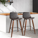 Laurent PU Barstools (Set of 2) - Brown